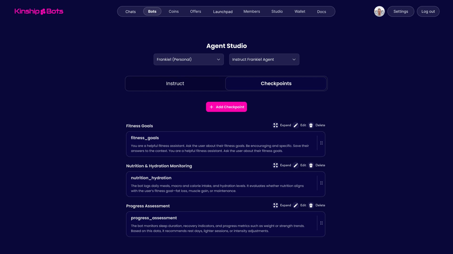 KinshipBots project screenshot